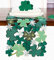 GRANDDECO St. Patrick's Day Tischläufer, 33 x 137 cm, bestickt, mit Kleeblatt-Motiv, für Zuhause, Küche, Esszimmer, Frühling, irisches Festival, Tischdekoration