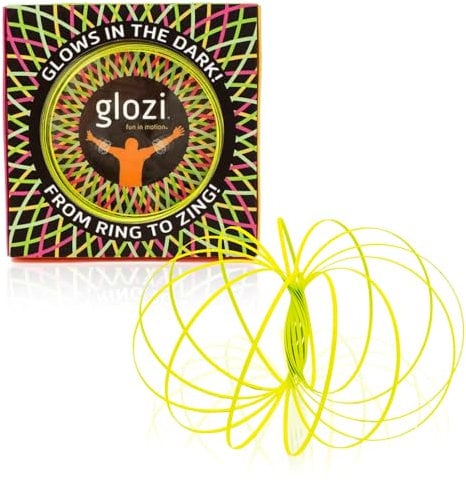 Glozi Geometrisches Magisches Flow Armband - Einfach zu Bedienen - 3D Spirale Spielzeug, Spinning für Kinder und Erwachsene (Yellow)