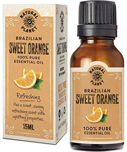 Natural Planet Brazilian Orange Essential Oil 15ML Natural 100% Pure & Undiluted Natural Therapeutic Grade, Cruelty Free
