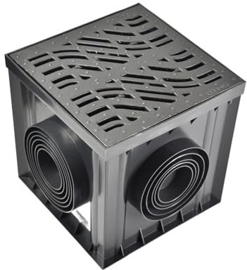 Hofablauf mit Gusseisen-Gitter und Fangkorb, C250, befahrbar, 30 x 30 cm