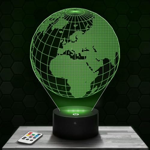 Nachttischlampe - Touch-Nachtlicht Land 3D-LED-Lampe Illusion, Geschenkidee Weihnachten Geburtstag Junge und Mädchen Nachttischlampe Kinder- oder Erwachsenenzimmer