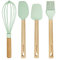 30.5 cm Silikon-Spatel-Set für antihaftbeschichtetes Kochgeschirr, Panpacific Silikon-Spatel, hitzebeständig mit Silikonschaber/Bürste/Schneebesen, Silikon-Backutensilien-Set, 4-teilig (mintgrün)