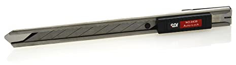 Cutter Profesional de Precisión – REF.0439 – Freno automático autobloqueo. Cuchilla especial inclinación 30º. Cuerpo metálico de acero inoxidable. Cuchilla 9 mm. By SDI distribuido por Office Box