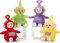 Dinotoys Teletubbies Plüschtier Po, Tinky-Winky, Laa-Laa, Dipsy Kuscheltier 26cm (Teletubbies 4er Set)