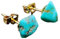CPGG Ohrringe Damen, Türkis Stein Ohrstecker Unregelmäßiger Naturstein Gold Ohrstecker Mode Reiki Ohrstecker Ohrringe Für Damen Mädchen Handgemachter Schmuck