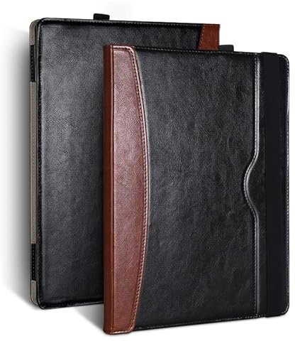 INSOLKIDON Compatibile con Microsoft Surface Laptop 1/ Laptop 2 2018/Laptop 3 2019/ Laptop 3 13.5 INCH Custodia protettiva in pelle Cover (Black)