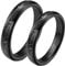 Dsnyu Ring Herren, 4MM Ring Gothic, Wolframcarbid Partnerring Paar Perfekt für Verlobung Damen GR. 62 (19.7) + Herren GR. 60 (19.1)