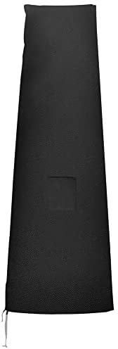 Outsunny Sonnenschirm Schutzhülle für Sonnenshirm bis Ø400 cm Abdeckung Schirmschutzhaube mit Reißverschluss, Tasche Stab Oxfordstoff Schwarz 200 x 50/80 cm