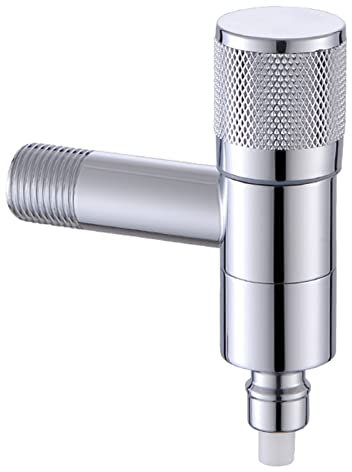Absperrventil für Waschmaschine, T-förmig, Edelstahl, 1/2 Zoll / 3/4, Kunststoff
