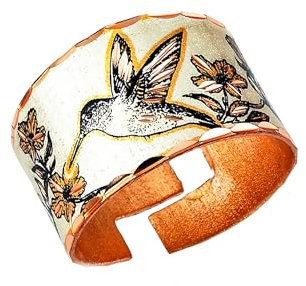 COPPER REFLECTIONS SW Indianerringe in Diamant Geometrisch, Motive/Baum des Lebens/Friedenszeichen/Art Deco/Leopard/Kreuz/Azteken/Ozeanleben/Sunbursts/Evil Eyes/Wildlife/Wildblumen 62 Designs, Kupfer,