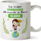 MUGFFINS Tazas Personalizadas para CORREDORA mujer - En Español - Eres Mejor del Mundo - 11 oz / 330 ml - Regalo Personalizable original y divertido