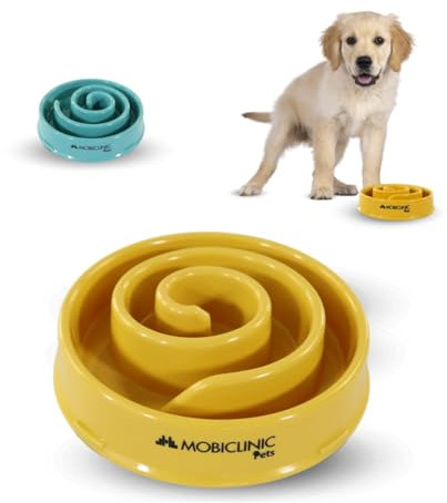 Mobiclinic® Pets, Antischlingnapf Hunde, rutschfest, Spiralform, 19, 5x4, 6x20, 6 cm, Verdauungsfördernd, 500 ml, Leicht zu reinigen, Robust und langlebig, Katzen, Haustiere