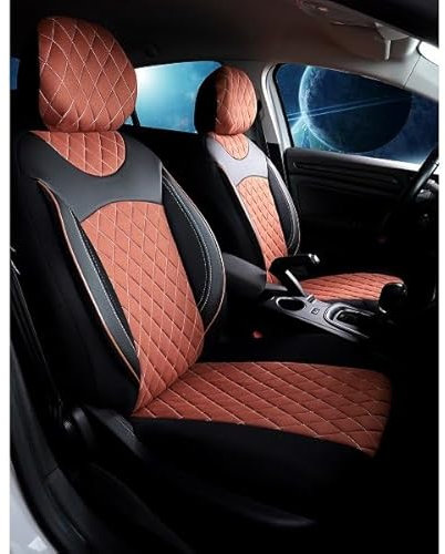 Germansell Sitzbezüge kompatibel mit BMW 2er Gran Tourer ab Bj. 2014 in Schwarz/Zimt Set Arizona