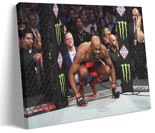 QEWSAR Jon Jones Klassisches Action-Poster, Kunstwerke, Leinwand, ästhetische Wandkunstdrucke, Heimdekoration, 20 x 30 cm