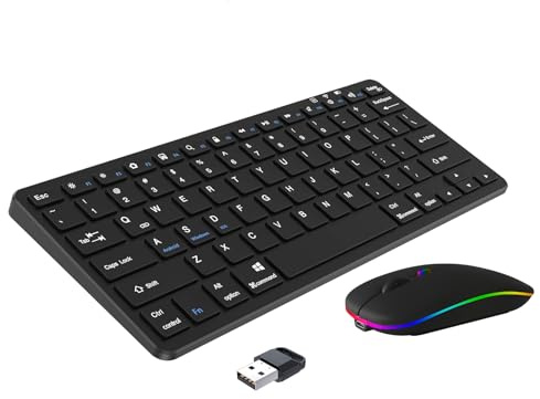 HLTOOP Bluetooth-Tastatur für iPad, Bluetooth-Tastatur, kompatibel mit iPad 10,2 Zoll / 9,7 Zoll, iPad Pro 11 Zoll, iPad Air/iPad Mini/iPhone, Tastatur für Windows, iOS, Android,