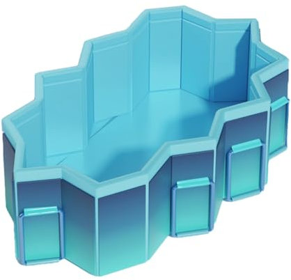 Faltbarer Pool – Faltbarer Swimmingpool | Faltbarer Planschbecken | Kinderpool Hundepool | Hundeschwimmbecken zusammenklappbar | Tragbare Badewanne nicht aufblasbar Kiddie Pool | Katze Dusche