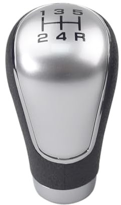 Schaltknauf Schalthebelkopf 5-Gang Schaltgetriebe Griff für Ma*zda 2/3/323/6/3 BK 2004-2012 Mit*subishi OUTLANDER EX GRANDIS Lancer-ex (Silver)