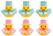 6 Stück Gummi Badeenten,21 er Set Mini-Badeenten Badewannenspielzeug,Quietschen Bade Enten für Kinder,Babydusche, Kindergeburtstagpartys,Strand und im Pool (Style B, 18)