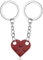 JRILUO Schlüsselanhänger Partner Herz, Baustein Matching Keychain, Couple Keychain Zwei Herzen, Paar Schlüsselanhänger Personalisiert Auto, Paar Geschenke, Jahrestag Geschenk für Ihn
