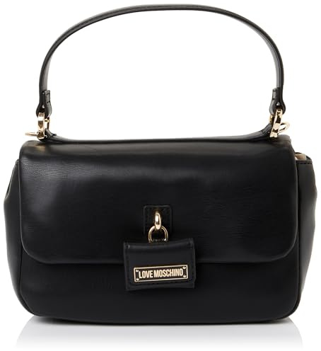 Love Moschino Tasche aus schwarzem PU-Kunststoff, Schwarz, Einheitsgröße