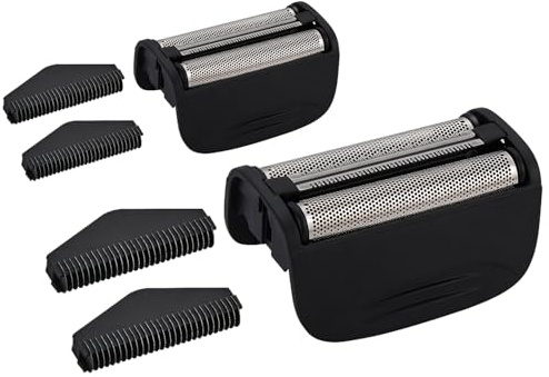 Tête de rechange et cutter compatibles avec les rasoirs Remington PF7400, PF7500 et PF7600, noir (lot de 2)