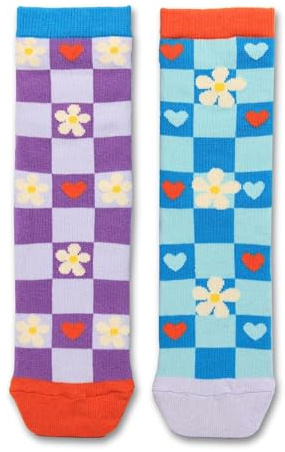 United Oddsocks Check Odd Pair Socks for Kids – 1 Mismatched Pair in Bold