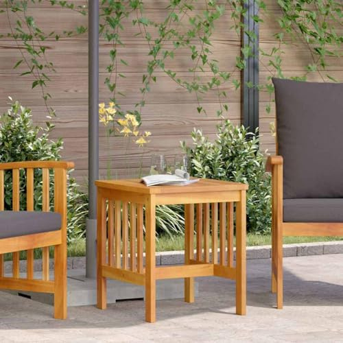 Tonture Akazienholz Beistelltisch Braun, Massivholz für Garten, Balkon, Terrasse, Langlebiges Outdoor Möbel, Modernes Design, Witterungsbeständig, 45x45x45 cm