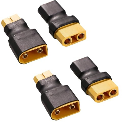 KIQAWEE 4 Stück XT90 zu XT60 Stecker Adapter, XT60 Stecker auf XT90 Buchse, XT90 Steckers auf XT60 Buchse für RC Auto Drohne Quadcopter Modell
