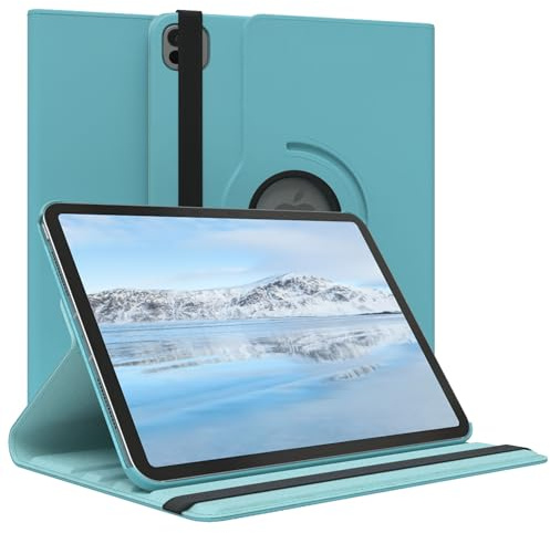 EAZY CASE - Tablet Hülle für iPad iPad Pro 11 (2025) Schutzhülle 11 Zoll Smart Cover Tablet Case Rotationcase zum Aufstellen Klapphülle 360° drehbar mit Standfunktion Tasche Kunstleder Blau
