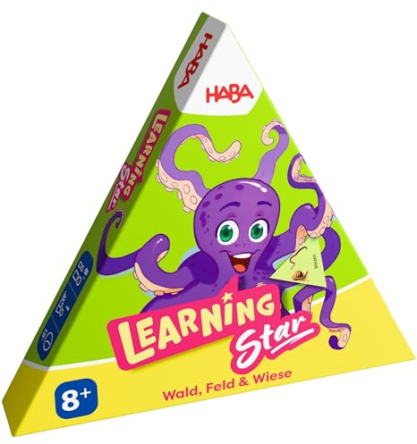 HABA Learning Star Natur – Lernspiel zum Thema Umwelt & Sachkunde: Bildungsspiel für Grundschule & Schulanfang, Natur-Wissen ab 8 Jahren, 36 Karten-Set - 2013371002