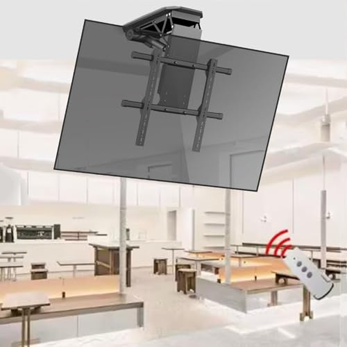 Supporto TV - Supporto da soffitto motorizzato da 50-90 Pollici, con Telecomando Supporto Elettrico Nascosto per TV (min. 250-max. 600 mm, 50-90 Pollici)