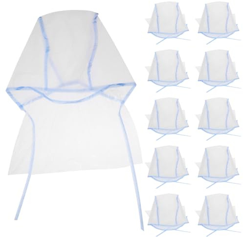 FESTFENDS Cuffia per Meches Usa e Getta Blu in Plastica 12 Pezzi Mantellina per Tintura Chioma, Facile da Usare, per Saloni e Barber Shop