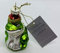 Gisela Graham Weihnachtsbaum-Deko, Glas, Frosch .ir Perlenkette, 8 cm,Geschenkanhänger, Weihnachtsschmuck, Christbaumschmuck,