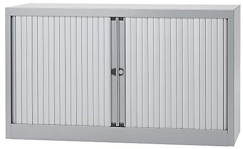 BISLEY | Euro-Rollladenschrank | Breite 1200 mm | 1 Fachboden | lichtgrau