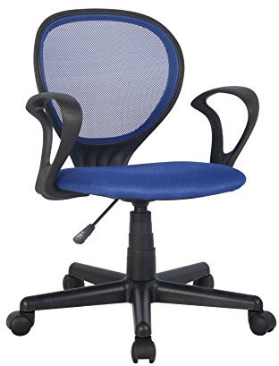SixBros. Bürostuhl Blau/Schwarz - H-2408F/2059