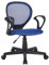 SixBros. Bürostuhl Blau/Schwarz - H-2408F/2059