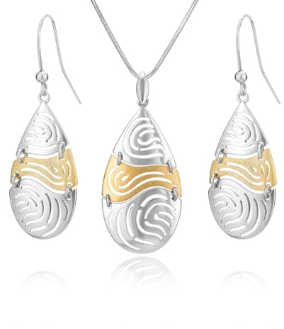 LillyMarie Hochwertiges Schmuckset Aus Sterlingsilber Mit Vergoldeten Elementen
