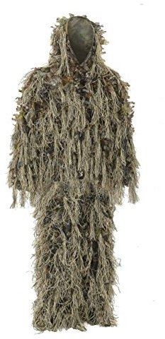 Auscamotek Ghillie Suit für die Jagd trockenem Gras braun ideal für die Jagd im Winter und Herbst, braun, XL/XXL