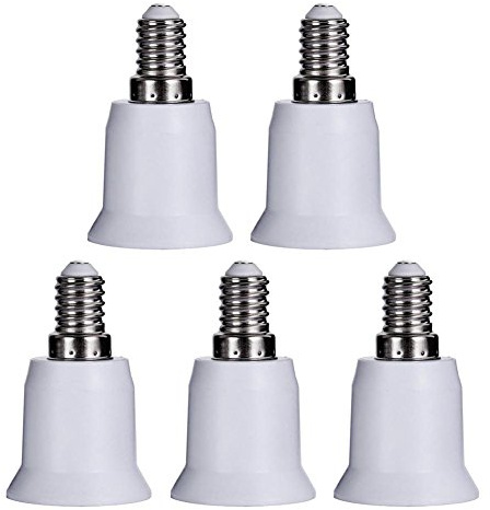 Demiawaking 5pcs Socket Base E14 auf E27 Lampenfassung für-A Schraube Adapter Konverter für Leuchtmittel