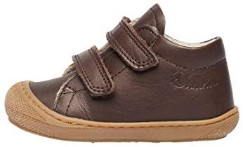 Naturino Cocoon VL-Zapatitos Primeros Pasos de Piel Forrada de Lana Marrón 24