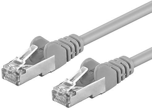 PremiumCord Netzwerkkabel, Ethernet, LAN & Patch Kabel CAT6a, 10Gbit/s, S/FTP PIMF Schirmung, AWG 26/7, 100% Cu, schnell flexibel und robust RJ45 kabel, grau, 1,5m