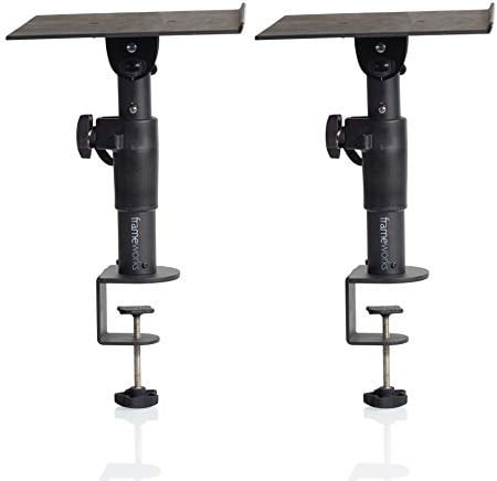 Gator Frameworks Desktop Clamp-On Studio Monitor and Speaker Stand - Set of 2 (GFWSPKSTMNDSKCMP)