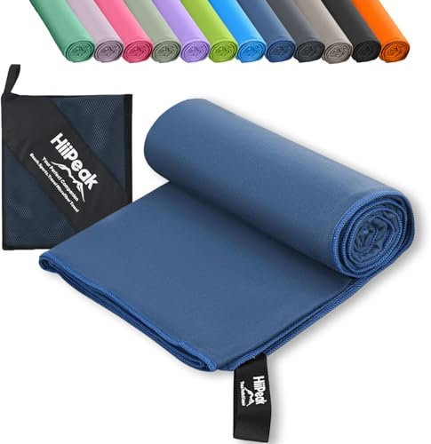 HiiPeak Toallas Microfibra Gimnasio Grandes, Toalla Gimnasio Compactas y de Alta Absorción | Toalla Gym Hombre, Mujer | Ideal para Gimnasio, Viajes y Piscina | Mantenimiento Fácil