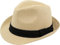 Sombrero Paja Hombre Mujer Fedora Borsarino Trilby Gorra Panamá Verano Playa ala Corta Moda Unisex (lu-128-crema, 57cm)