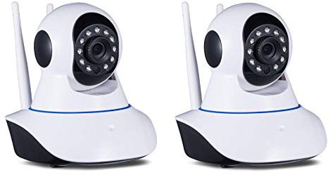 tempo di saldi 2 x Ipcam Wireless WiFi Infrarot-Kameras, motorisiert, LAN HD 720P, 2 Stück