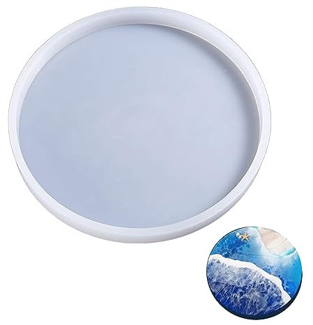 Resin Silikonform Rund Silikonform Epoxidharz Rund Resin Silikonformen Untersetzer Runde Form Epoxidharz für Diy Untersetzer Teetablett Kunsthandwerk 30 * 30cm