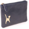 Catwalk Collection Handbags - Petit Portefeuille Femme Cuir - Mini Porte Monnaie - RFID Blocage - Boîte Cadeau - Mimi - Bleu Or