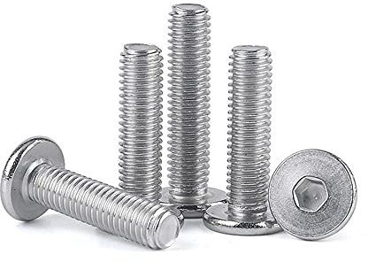 304 Sechskantschraube aus Edelstahl, m4 ultradünner Kopf Große Flachkopfschraube, flache C-Kopfschraube-M4*30 * 20pcs
