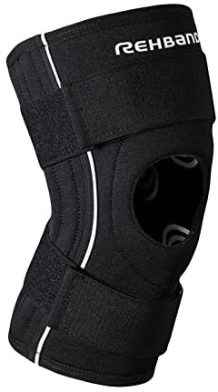 Rehband Rodillera UD, 1 pieza, rodillera apertura de rótula 5mm neopreno, Color:Negro, Talla:XS