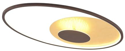 Lindby LED Deckenleuchte Feival dimmbar (Modern) in Braun aus Metall (1 flammig,) - Lampe Deckenlampe Wohnzimmerleuchte